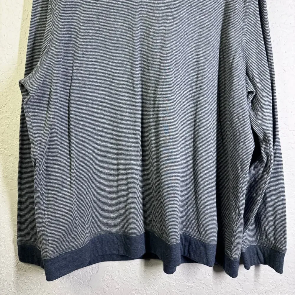 TASSO ELBA Sweatshirt‎ XXL Crew Neck Striped Extremely Soft Elbow Patches Casual